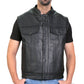 Hot Leathers VSM1054 Men’s Black Skull Flag Conceal and Carry Leather Vest — image 2