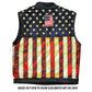 Hot Leathers VSM1056 Men's Black Vintage USA Flag Conceal and Carry Leather Vest — image 5