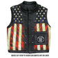 Hot Leathers VSM1056 Men's Black Vintage USA Flag Conceal and Carry Leather Vest — image 4