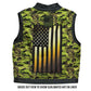 Hot Leathers VSM1058 Men's Black Camo Flag Conceal and Carry Leather Vest — image 4