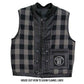 Hot Leathers VSM1059 Men's Black Flannel Grey Conceal and Carry Leather Vest — image 5