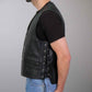 Hot Leathers VSM1061 Men's Black 'Skulls Make Skulls' Conceal and Carry Side Lace Leather Vest — image 6