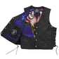 Hot Leathers VSM1062 Men's Black Lone Wolf Conceal and Carry Side Lace Leather Vest — image 5