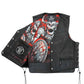 Hot Leathers VSM1064 Men's Black 'Viking Warrior' Conceal and Carry Side Lace Leather Vest — image 2
