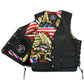 Hot Leathers VSM1065 Men's Black Wooded Eagle Conceal and Carry Side Lace Leather Vest — image 2