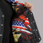 Hot Leathers VSM1065 Men's Black Wooded Eagle Conceal and Carry Side Lace Leather Vest — image 8