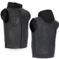 Hot Leathers VSM1201 Men's Black Motorcycle Biker Club Style Vest with Hoodie — image 9