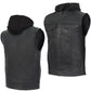 Hot Leathers VSM1201 Men's Black Motorcycle Biker Club Style Vest with Hoodie — image 10