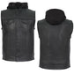 Hot Leathers VSM1201 Men's Black Motorcycle Biker Club Style Vest with Hoodie — image 11