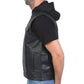 Hot Leathers VSM1201 Men's Black Motorcycle Biker Club Style Vest with Hoodie — image 6