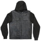 Hot Leathers VSM1202 Men's Black '2-in-1' Conceal and Carry Leather Vest with Hoodie — image 8