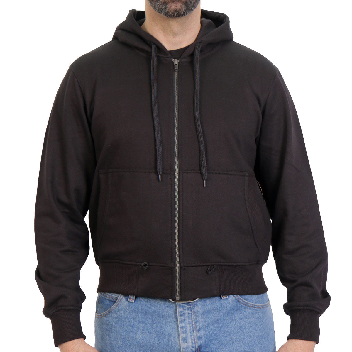 Hot Leathers VSM1202 Men's Black '2-in-1' Conceal and Carry Leather Vest with Hoodie — image 5
