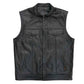 Hot Leathers VSM2002 Men's Black 'Back Off Finger' Conceal and Carry Leather Vest — image 2