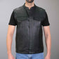 Hot Leathers VSM2002 Men's Black 'Back Off Finger' Conceal and Carry Leather Vest — image 4
