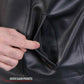 Hot Leathers VSM2002 Men's Black 'Back Off Finger' Conceal and Carry Leather Vest — image 9