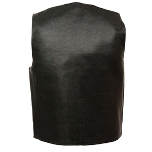 Men’s XS102T Tall Size Black Classic Motorcycle Vest — image 2