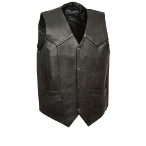 Men’s XS102T Tall Size Black Classic Motorcycle Vest — image 1