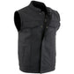 Milwaukee Leather Men's Barrage Flat Black Leather Motorcycle Club Style Vest - LKM3790 — image 9