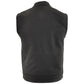 Milwaukee Leather Men's Barrage Flat Black Leather Motorcycle Club Style Vest - LKM3790 — image 6