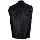Milwaukee Leather LKM3784 Men's Classic Black Leather Motorcycle Rider Vest Stars and Stripes Design w/ USA Flag Liner — image 10