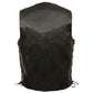 Leather King XS1315 Men's Classic ‘Side Laced’ Black Leather Vest — image 2
