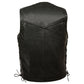 Men’s XS13512 Black Classic Braided Motorcycle Biker Vest — image 3