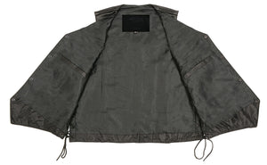 Men’s XS13512 Black Classic Braided Motorcycle Biker Vest — image 2