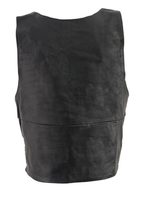 Genuine Leather XS1367 Men's Black Replica Bulletproof Style Tactical Street Leather Vest — image 2