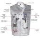 Milwaukee Leather LKM3781 Men's Black Premium Leather Motorcycle Biker Rider Vest w/ White Stitching and Paisley Liner — image 2
