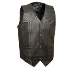 Event Leather XS5310 Men's Classic Snap Front Biker Leather Vest — image 1