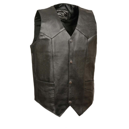 Event Leather XS5310 Men's Classic Snap Front Biker Leather Vest — image 1