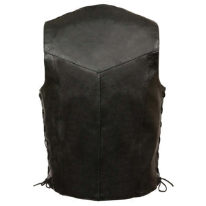 Event Leather XS5315 Men's Black Classic Side Lace Leather Vest — image 2