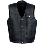 Event Leather XS5381 Men's Classic Black ‘Pistol Pete’ Leather Vest — image 1