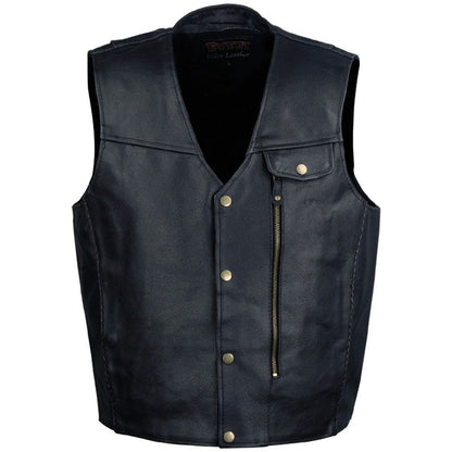Event Leather XS5381 Men's Classic Black ‘Pistol Pete’ Leather Vest — image 1
