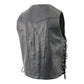 Event Leather XS5390 Men's 10 Pocket Black Classic Side Lace Leather Vest — image 5