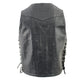 Event Leather XS5390 Men's 10 Pocket Black Classic Side Lace Leather Vest — image 2