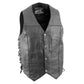 Event Leather XS5390 Men's 10 Pocket Black Classic Side Lace Leather Vest — image 4