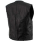 Women's XS776 Black Braided Motorcycle Leather Vest with Zipper Closure - image 7
