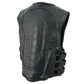 Leather King XSM1467 Men's Classic Black Leather Vest with Back Armor — image 5