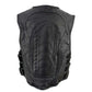 Leather King XSM1467 Men's Classic Black Leather Vest with Back Armor — image 2