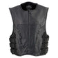 Milwaukee Leather SH1467 Men's Classic Black Leather Vest with Back Padding — image 4