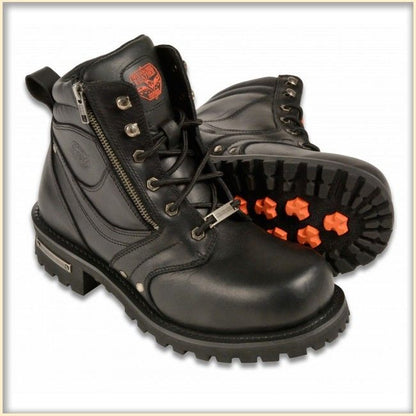MBM9050 Boots Mens 6 Inch Side Zipper Plain Toe Boot. MBM9050