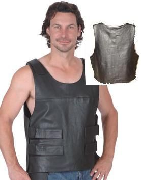 Bullet proof leather vest