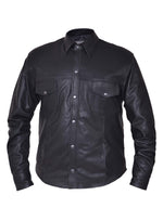 Men's Premium Lightweight Leather Motorcycle Shirt