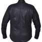 Men's Premium Lightweight Leather Motorcycle Shirt with Buffalo Nickle Snaps