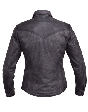 Ladies Premium Lightweight Leather Motorcycle Shirt