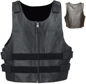 Bulletproof style tactical street leather vest High End