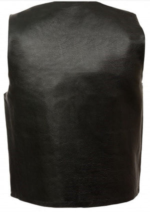 Gun pocket traditional leather vest
