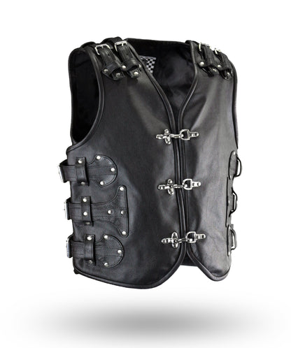 Highway Leather Heavy Metal Rocker Biker Waistcoat Motorcycle Vest