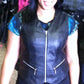 Women's Zip up Leather Vest